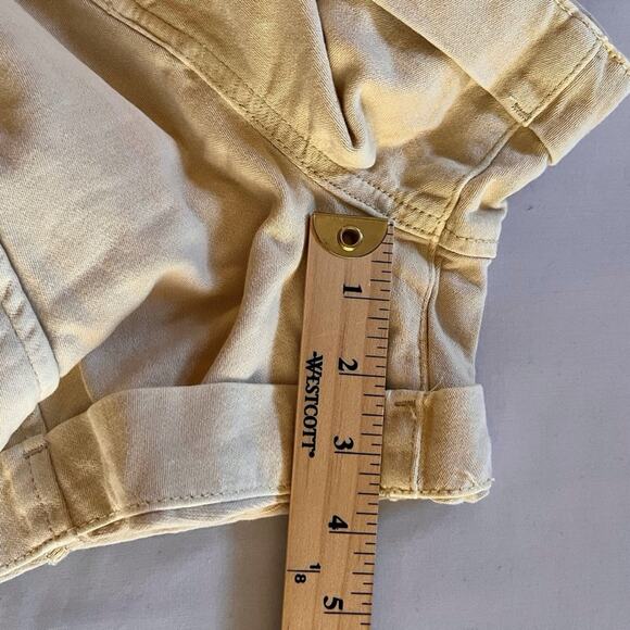 BLANKNYC Exposed Button Twill Self Belted Cuffed Cargo Shorts Camel Size 28 NWT - Picture 11 of 13